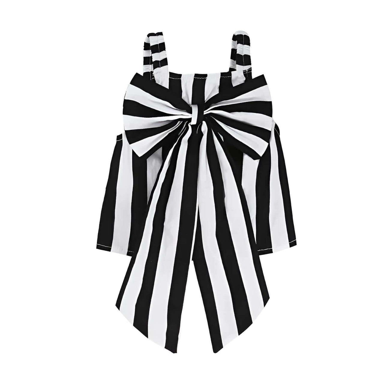 Girl's Stripe Camisole Bow Top + White Hole Denim Like Pants Kids 2 Piece Outfits -, Baby & Toddler Outfits , Drestiny , 12M, 2T, 3T, 4T, 5T, 6T, 7T, Australia, Black, Camisoles, Canada, Casual Pants, Casual Shirts, Crop Tops, Girls, Jeans, Light Purple, New Zealand, Pant Sets, Pink, Purple, Sets, TD, United Kingdom, United States, White , Drestiny , www.shopdrestiny.com