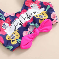 Thumbnail for Girls Floral Print Swimwear -, Baby & Toddler Swimwear , Drestiny , 3T, 4T, 5T, 6T, Australia, Bikinis, Canada, Deep Pink, Green, New Zealand, Pink, TD, United Kingdom, United States, Yellow , Drestiny , www.shopdrestiny.com