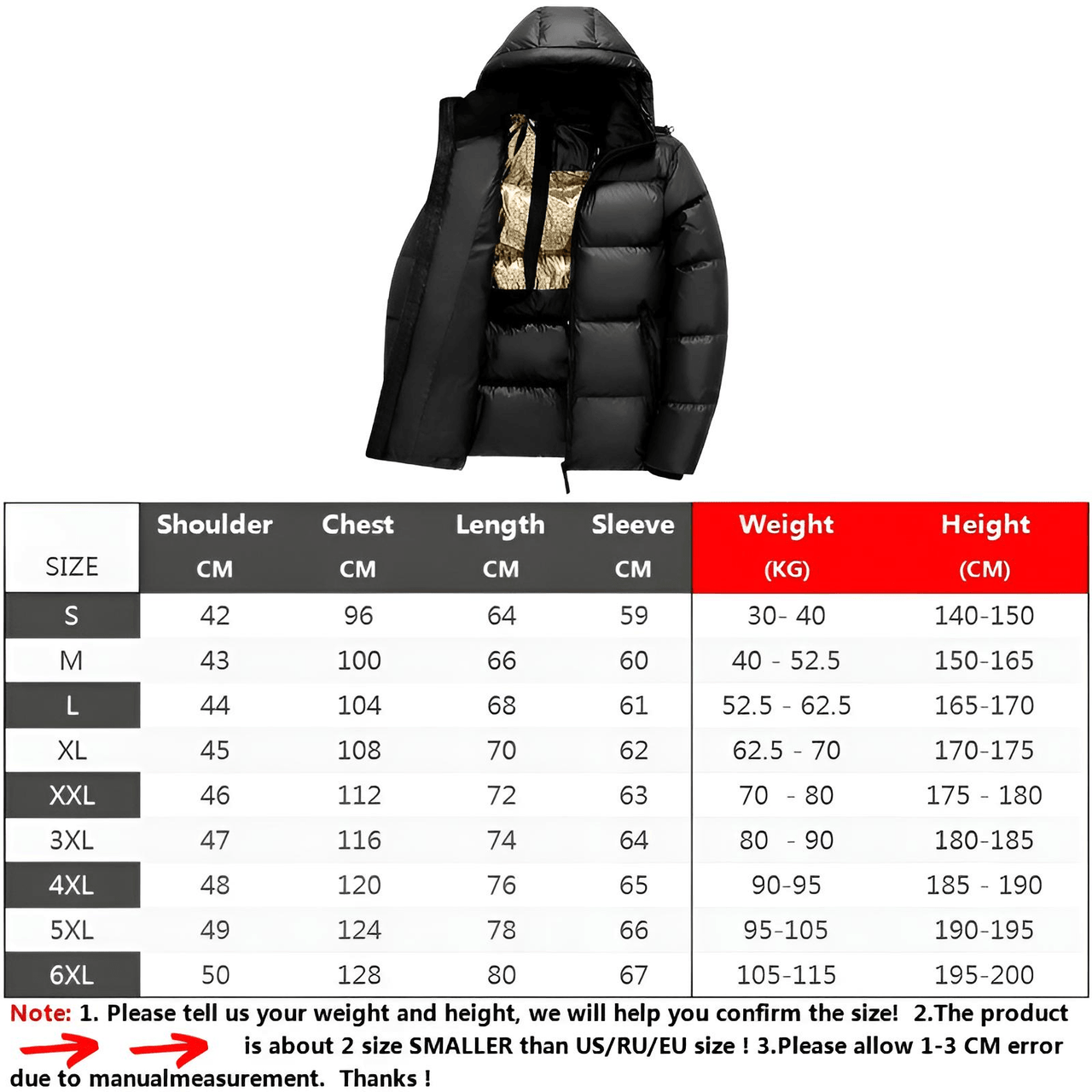 Black and Gold Hooded Puffer Coat Men's, Drestiny, shopdrestiny.com, S, M, L, XL, 2XL, 3XL, United States, Canada, Australia, New Zealand, United Kingdom