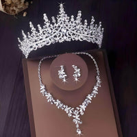 Thumbnail for Women's Gorgeous Crystal Crown Jewelry Sets -, Jewelry Sets , Drestiny , Australia, Canada, Crowns, Gender_Women, Jewelry Sets, New Zealand, Sets, Silver, Tiaras, United Kingdom, United States , Drestiny , www.shopdrestiny.com