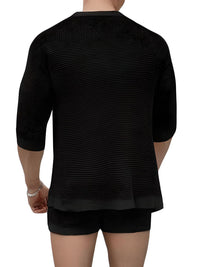 Thumbnail for Men's Half Sleeve Cardigan & Drawstring Shorts Two-Piece Set -, , Drestiny , , Drestiny , www.shopdrestiny.com