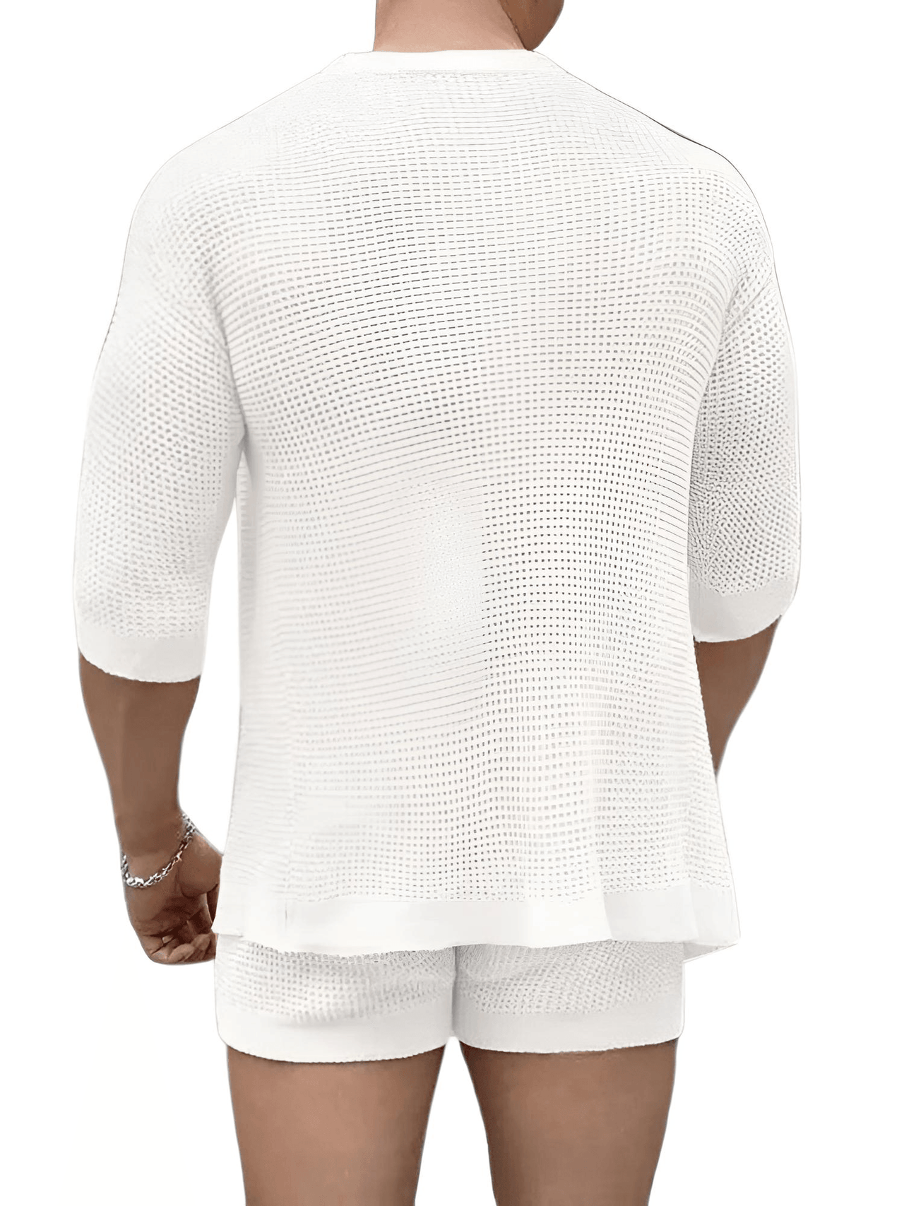 Men's Half Sleeve Cardigan & Drawstring Shorts Two-Piece Set -, , Drestiny , , Drestiny , www.shopdrestiny.com