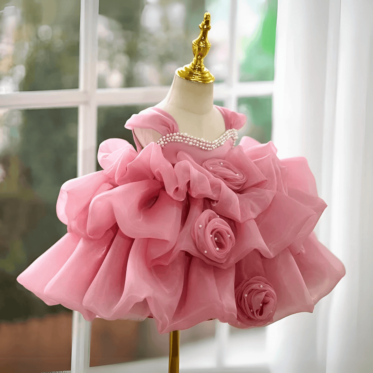 High-End Girl's Formal Dress, Drestiny, Dresses, Pink, White, Dark Pink, Green, white formal dress, pink formal dress, 6-12M, 18-24M, 3T, 3Y, 4Y, 4T, 5Y, 5T, 6Y, 6T, 7-8Y, 7-8T, 9-10Y, 9-10T, Sleeveless, United States, USA, Canada, Australia, New Zealand, United Kingdom, UK, baby formal dress, girls formal dress, flower girl dresses, pageant dresses, shopdrestiny.com