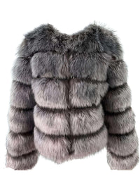 Thumbnail for High Quality Faux Fox Fur Coats For Women - High Winter Fashion! -, Coats , Drestiny , 4XL, Australia, Black, Coats, Dark Camel, Dark Green, Dark Grey, Deep Pink, Khaki, L, Light Blue, M, New Zealand, Olive Green, Pink, Purple, Red, Silver, United Kingdom, United States, White, XL, XXL, XXXL , Drestiny , www.shopdrestiny.com