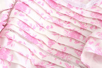 Thumbnail for High Quality Ruffle Pink Crop Top with Cute Pink Mini Skirt -, Skirt Sets , Drestiny , Canada, Casual Shirts, Crop Tops, L, M, New Zealand, Pink, S, Sets, Skirt Sets, Skirts, Sleeveless, United Kingdom, United States, White , Drestiny , www.shopdrestiny.com