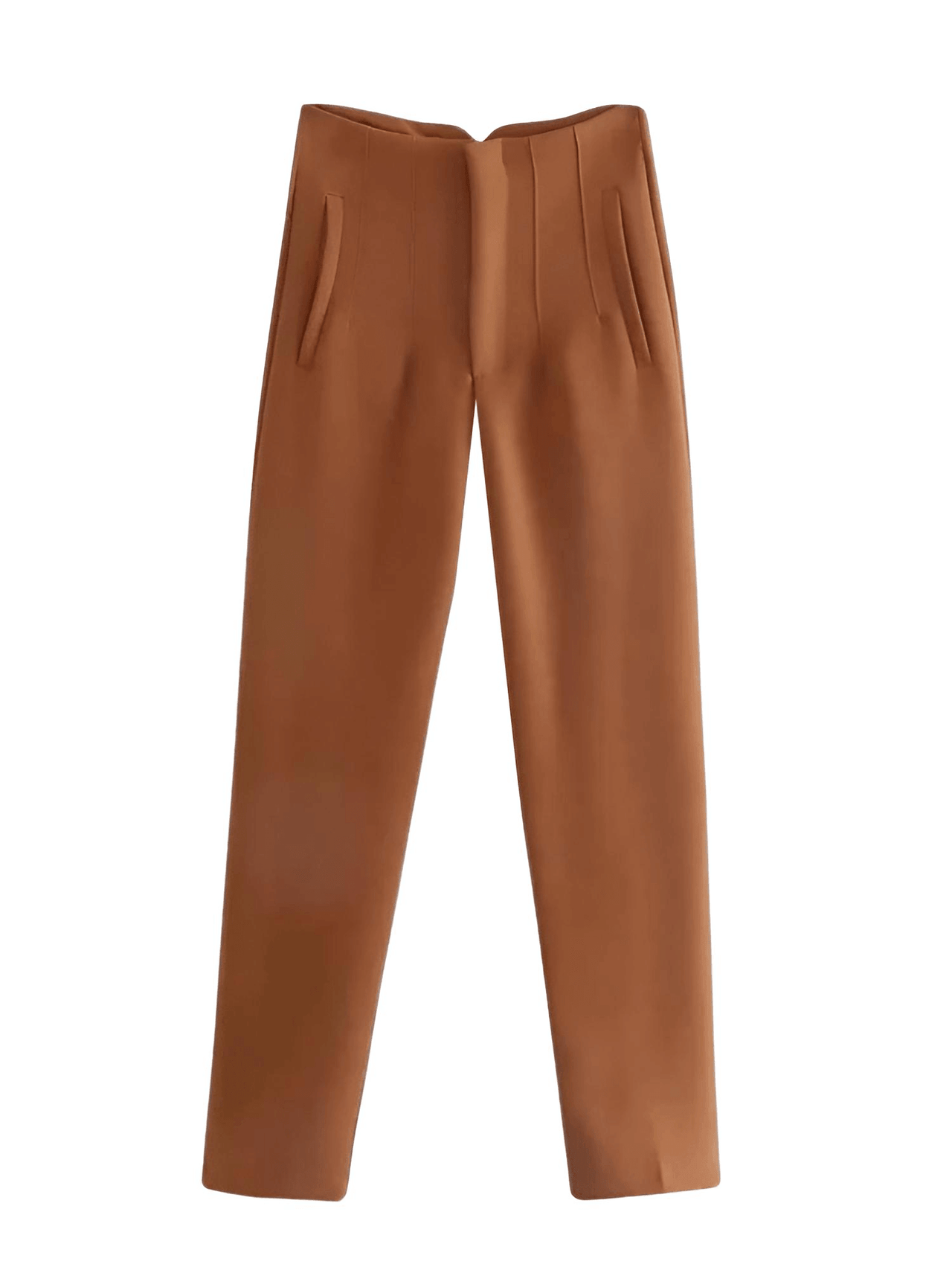 High Waist Ankle Length Pants for Women With Seam Detail -, Pants , Drestiny , Australia, Beige, Black, Blue, Brown, Casual Pants, Deep Pink, Dress Pants, FR, Green, Khaki, L, M, New Zealand, S, United Kingdom, United States, White, XL, XS , Drestiny , www.shopdrestiny.com