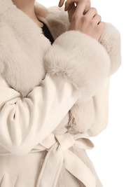 Thumbnail for Hooded Fur Coats For Women With Belt and Fur Lining Inside -, Coats , Drestiny , Australia, Beige, Black, Brown, Camel, Canada, Coats, Jackets, L, M, New Zealand, S, United Kingdom, United States, XL, XXL, XXXL , Drestiny , www.shopdrestiny.com