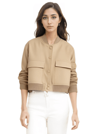 Thumbnail for Large Pocket Bomber Jacket Women's - In 9 Colors! -, Bomber Jacket , Drestiny , Australia, Black, Blue, Bomber Jackets, Dark Blue, Dark Olive Green, Green, Grey, Jackets, Khaki, L, M, New Zealand, Off White, Olive Green, Pink, S, United Kingdom, United States , Drestiny , www.shopdrestiny.com