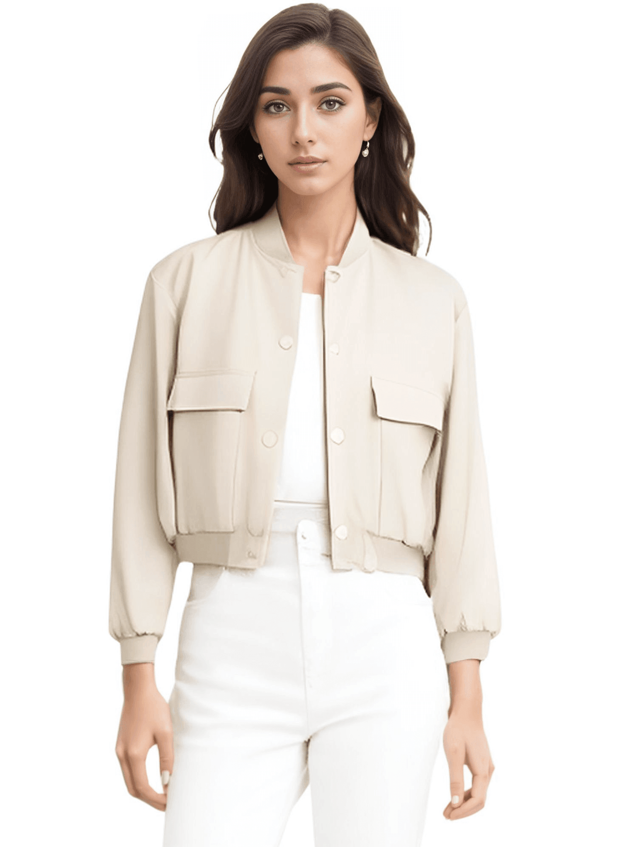 Large Pocket Bomber Jacket Women's - In 9 Colors! -, Bomber Jacket , Drestiny , Australia, Black, Blue, Bomber Jackets, Dark Blue, Dark Olive Green, Green, Grey, Jackets, Khaki, L, M, New Zealand, Off White, Olive Green, Pink, S, United Kingdom, United States , Drestiny , www.shopdrestiny.com