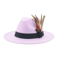 Thumbnail for Fedora With Feather and Band Detailing For Men & Women -, Fedora , Drestiny , Army Green, Australia, Black, Blue, Canada, Chocolate, Dark Blue, Dark Brown, Dark Green, Dark Orange, Deep Pink, Gender_Men, Gender_Women, Green, Hats, Khaki, Lavender, Light Blue, Light Green, Light Purple, New Zealand, Olive Green, Orange, Pink, Purple, Tomato, United Kingdom, United States, White, Wine Red, Yellow , Drestiny , www.shopdrestiny.com