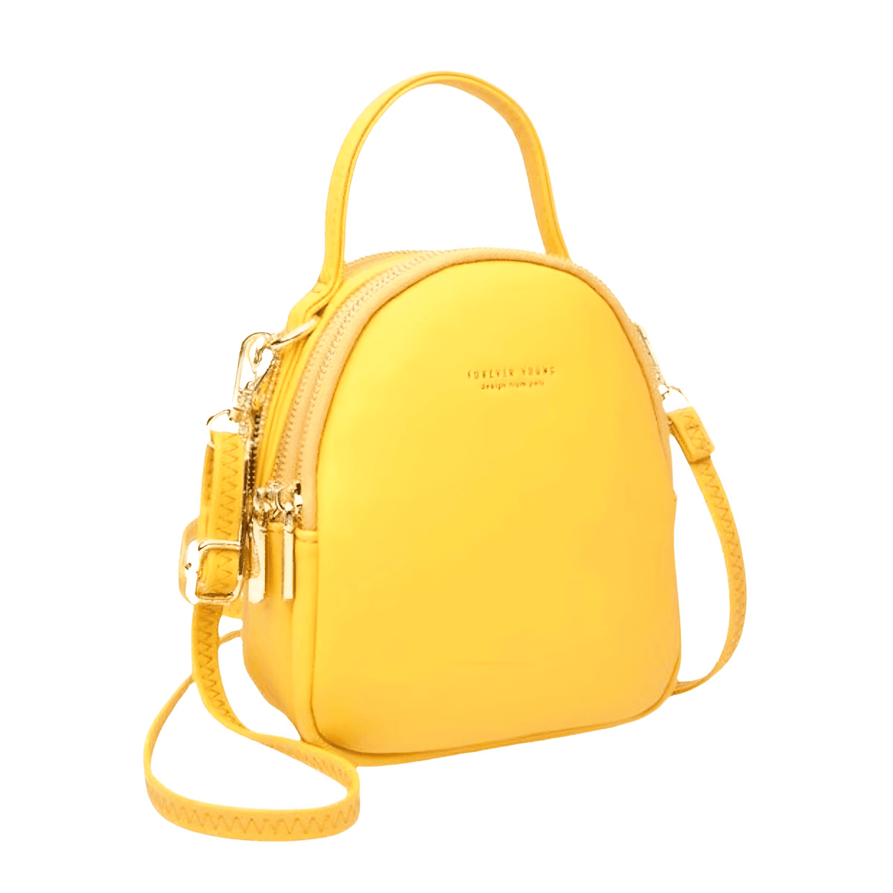 Leather Mini Backpack With Gold Accents -, Backpacks , Drestiny , Australia, Backpacks, Black, Blue, Canada, Dark Red, Gold, Green, New Zealand, Pink, United Kingdom, United States, Wine Red, Yellow , Drestiny , www.shopdrestiny.com