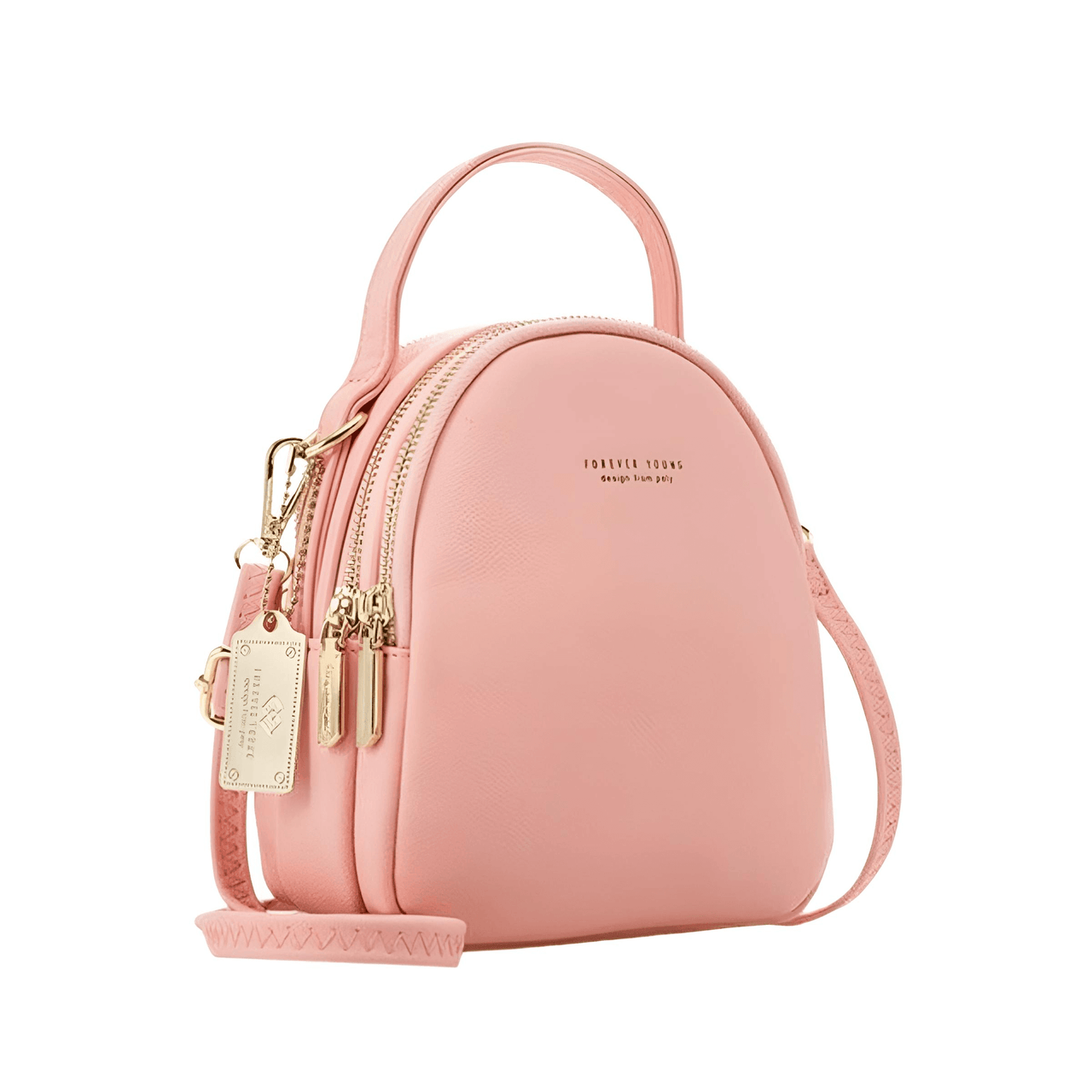 Leather Mini Backpack With Gold Accents -, Backpacks , Drestiny , Australia, Backpacks, Black, Blue, Canada, Dark Red, Gold, Green, New Zealand, Pink, United Kingdom, United States, Wine Red, Yellow , Drestiny , www.shopdrestiny.com