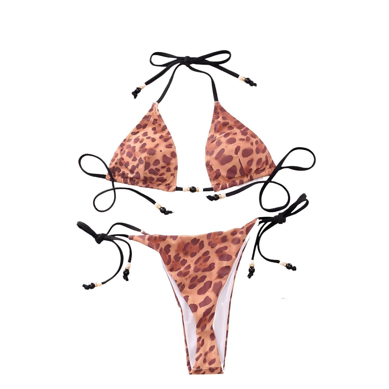 Leopard Print 3-Piece Bikini Set For Women - Now in 2 New Prints! -, Sets , Drestiny , Australia, Bikinis, Black, Brown, Canada, Cover Ups, L, Leopard, M, New Zealand, Orange, Red, S, Sets, Skirts, United Kingdom, United States, White, Yellow , Drestiny , www.shopdrestiny.com