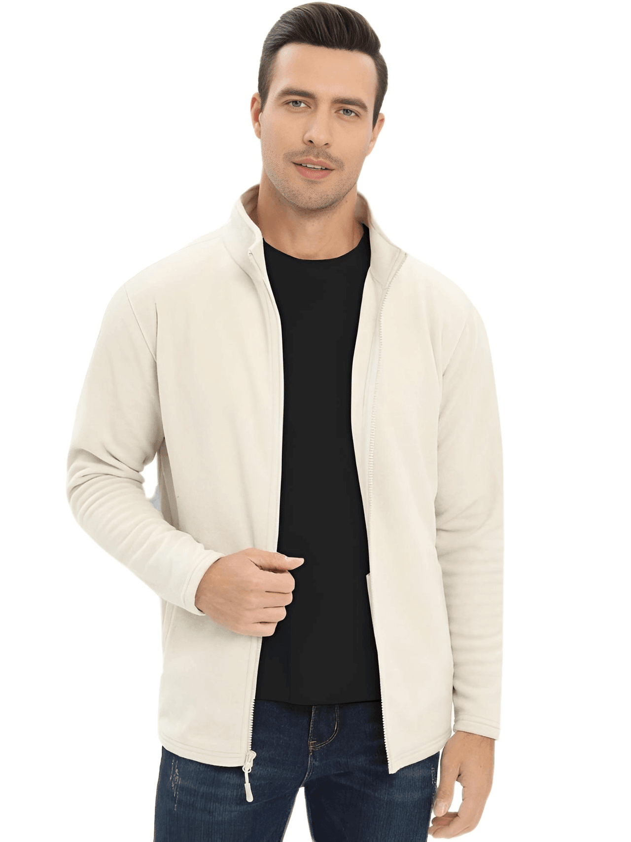 Men's Lightweight Full Zip Fleece Jackets - In 16 Colors! -, Jacket , Drestiny , 4XL, Army Green, Australia, Beige, Black, Dark Blue, Dark Green, Dark Grey, Grey Blue, Jackets, L, Light Blue, Light Grey, M, Mid Blue, Peacock Blue, Pink, Sea Blue, United Kingdom, United States, Water Blue, Wine Red, XL, XXL, XXXL, Yellow , Drestiny , www.shopdrestiny.com