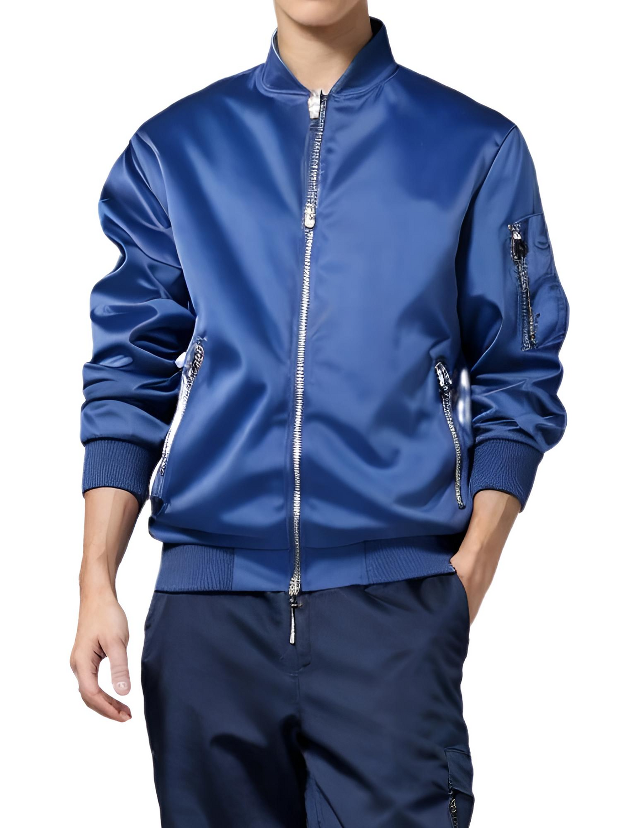 Men's Thin Bomber Jacket -, Jackets , Drestiny , 4XL, Australia, Black, Blue, Bomber Jackets, Brown, Dark Blue, Green, Grey, Jackets, Khaki, L, Light Blue, M, Pink, Royal Blue, Sky Blue, United Kingdom, United States, White, Wine Red, XL, XXL, XXXL , Drestiny , www.shopdrestiny.com