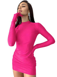 Thumbnail for Long Sleeve With Gloves Mini Dress For Women - In 3 Colors! -, Dress , Drestiny , Australia, Black, Canada, Deep Pink, FR, Gloves, Hot Pink, L, Long Sleeves, M, Mini Dresses, New Zealand, Purple, S, United Kingdom, United States , Drestiny , www.shopdrestiny.com