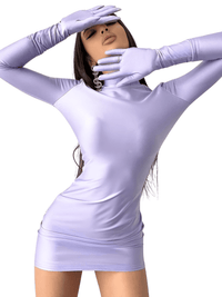 Thumbnail for Long Sleeve With Gloves Mini Dress For Women - In 3 Colors! -, Dress , Drestiny , Australia, Black, Canada, Deep Pink, FR, Gloves, Hot Pink, L, Long Sleeves, M, Mini Dresses, New Zealand, Purple, S, United Kingdom, United States , Drestiny , www.shopdrestiny.com