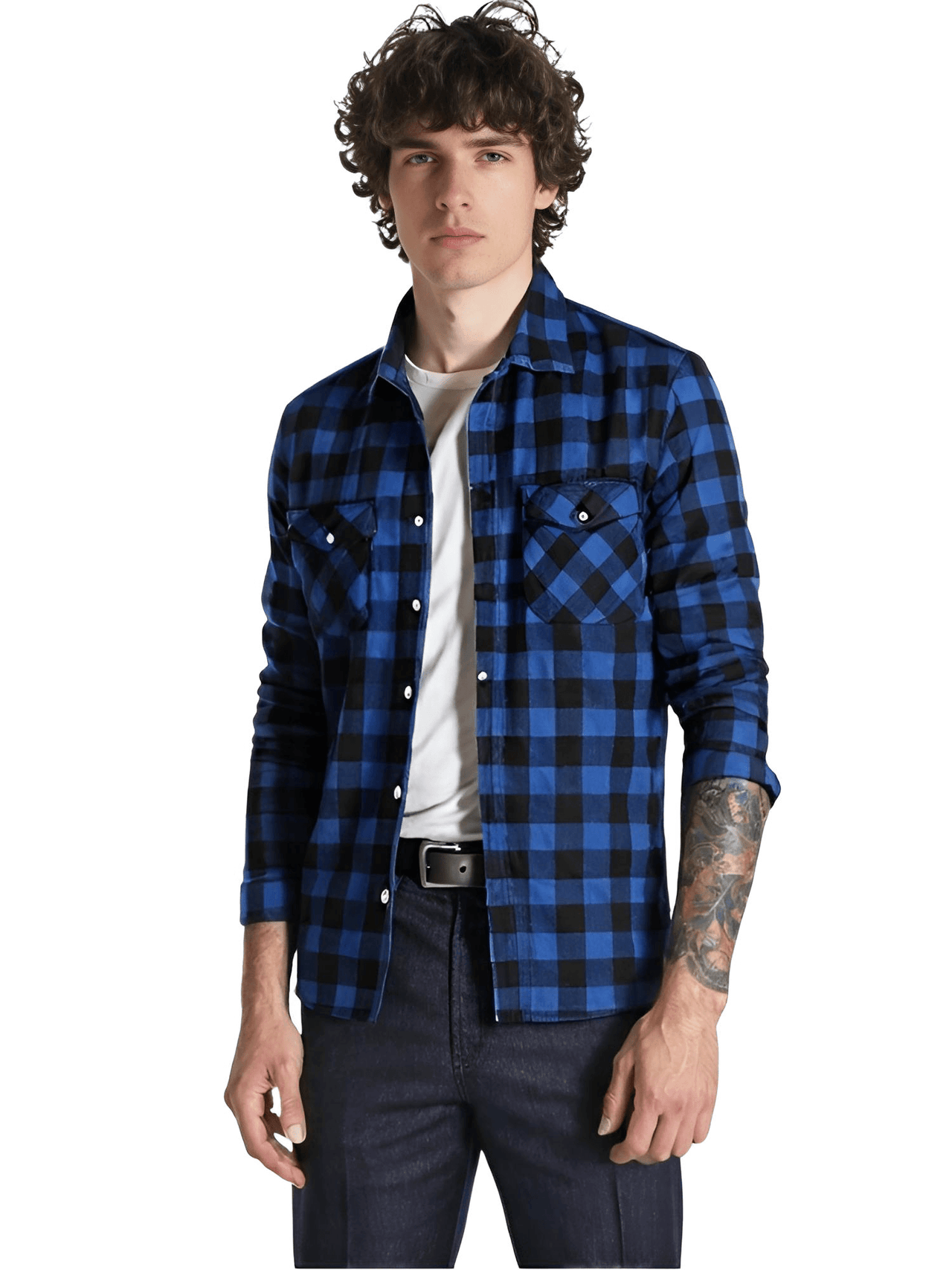 Men's Long Sleeve Plaid Checkered Shirt -, Flannel Shirt , Drestiny , Australia, Black, Blue, Canada, Casual Shirts, Green, L, Long Sleeves, M, New Zealand, Purple, Red, S, United Kingdom, United States, White, XL, XXL, XXXL, Yellow , Drestiny , www.shopdrestiny.com