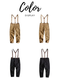 Thumbnail for Loose Straight Leg Pants For Men With Suspenders -, Pants , Drestiny , 29, 30, 31, 32, 33, 34, 36, 38, Australia, Black, Canada, Casual Pants, Dress Pants, Khaki, New Zealand, Overalls, United Kingdom, United States , Drestiny , www.shopdrestiny.com