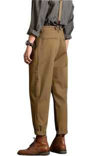 Thumbnail for Loose Straight Leg Pants For Men With Suspenders -, Pants , Drestiny , 29, 30, 31, 32, 33, 34, 36, 38, Australia, Black, Casual Pants, Dress Pants, Khaki, New Zealand, Overalls, United Kingdom, United States , Drestiny , www.shopdrestiny.com