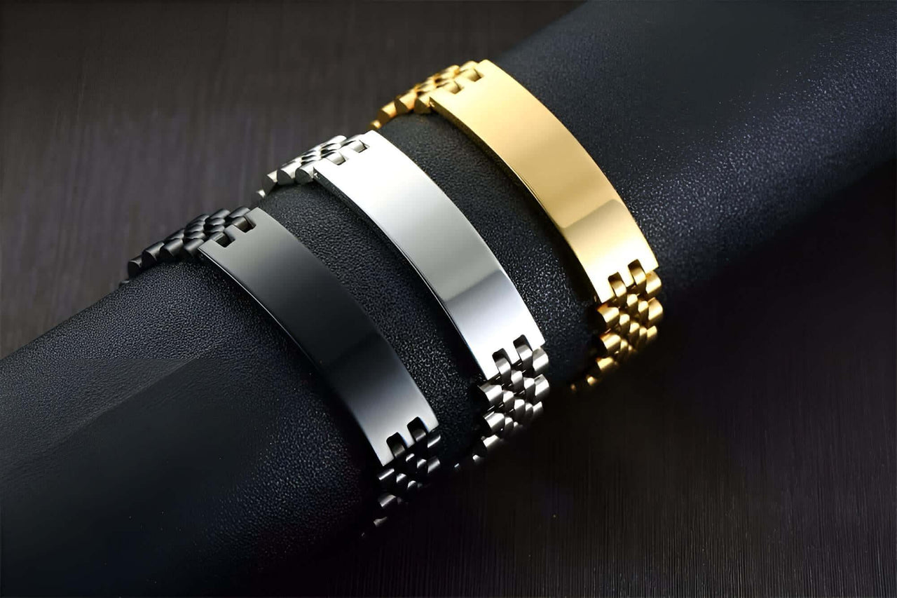 Luxury Custom Gold Plated Bracelets - Perfect Medical Alert Bracelet With Free Engraving! -, Bracelets , Drestiny , Australia, Black, Bracelets, Canada, Gold, New Zealand, Rose Gold, Silver, United Kingdom, United States , Drestiny , www.shopdrestiny.com