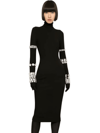 Thumbnail for Luxury Party Dress For Women - Long Sleeve With Crystals -, Dress , Drestiny , 10, 12, 2, 6, 8, Australia, Black, Canada, FR, L, Long Sleeves, M, Midi Dresses, New Zealand, S, United Kingdom, United States , Drestiny , www.shopdrestiny.com