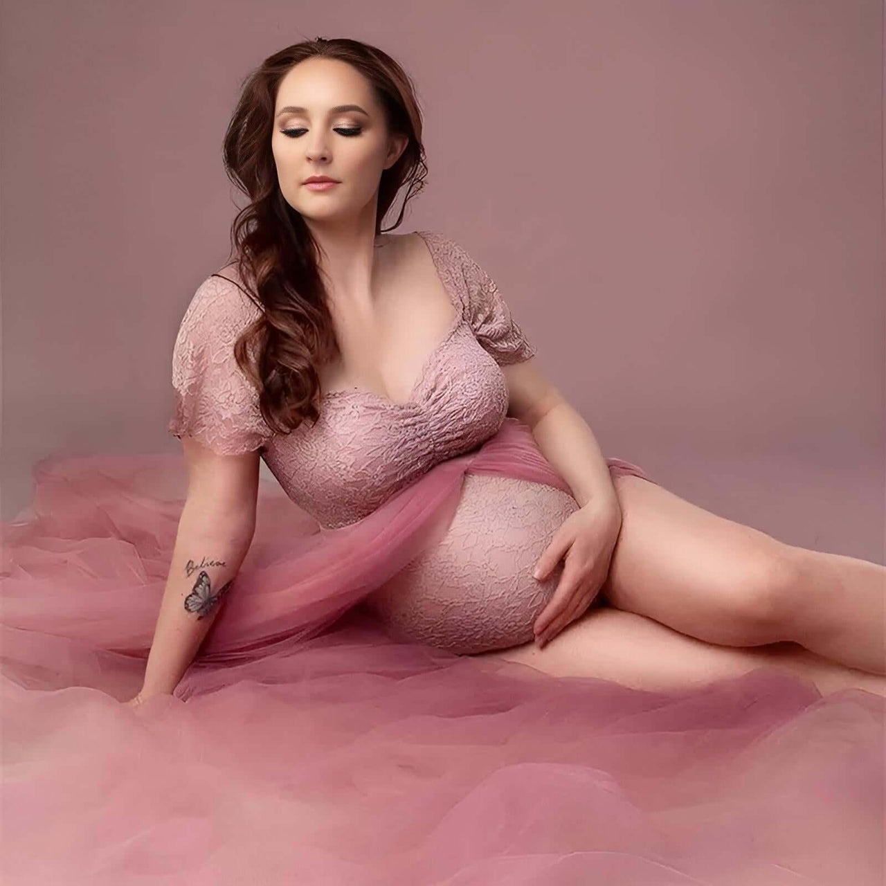 Maternity Photography Tulle Dresses with Bodysuits For Women -, Maternity Dress , Drestiny , Australia, Dresses, L, M, New Zealand, Off Shoulder, Photo Shoot Attire, Pink, Sleeveless, United Kingdom, United States, White, XL , Drestiny , www.shopdrestiny.com