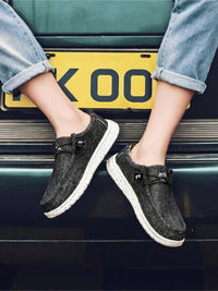 Thumbnail for Men's Casual Denim Canvas Sneaker Style Loafers -, Shoes , Drestiny , 10, 11, 12, 7.5, 8, 8.5, 9, 9.5, Australia, Black, Blue, Canada, Coffee, Flats, FR, Grey, Khaki, Loafers, New Zealand, Sneakers, United Kingdom, United States, White , Drestiny , www.shopdrestiny.com