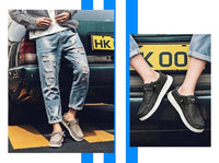 Thumbnail for Men's Casual Denim Canvas Sneaker Style Loafers -, Shoes , Drestiny , 10, 11, 12, 7.5, 8, 8.5, 9, 9.5, Australia, Black, Blue, Canada, Coffee, Flats, FR, Grey, Khaki, Loafers, New Zealand, Sneakers, United Kingdom, United States, White , Drestiny , www.shopdrestiny.com