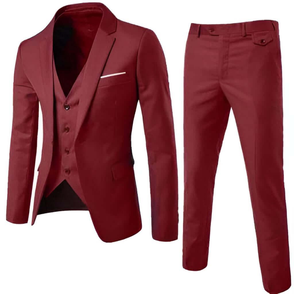 Men's 3 Piece Suits Slim Fit -, Suits , Drestiny , 4XL, 5XL, 6XL, Australia, Black, Blue, Dark Blue, Dark Grey, Dark Magenta, Grey, L, Light Blue, Light Grey, M, Navy, New Zealand, Purple, S, Sets, Suits, United Kingdom, United States, Wine Red, XL, XXL, XXXL , Drestiny , www.shopdrestiny.com