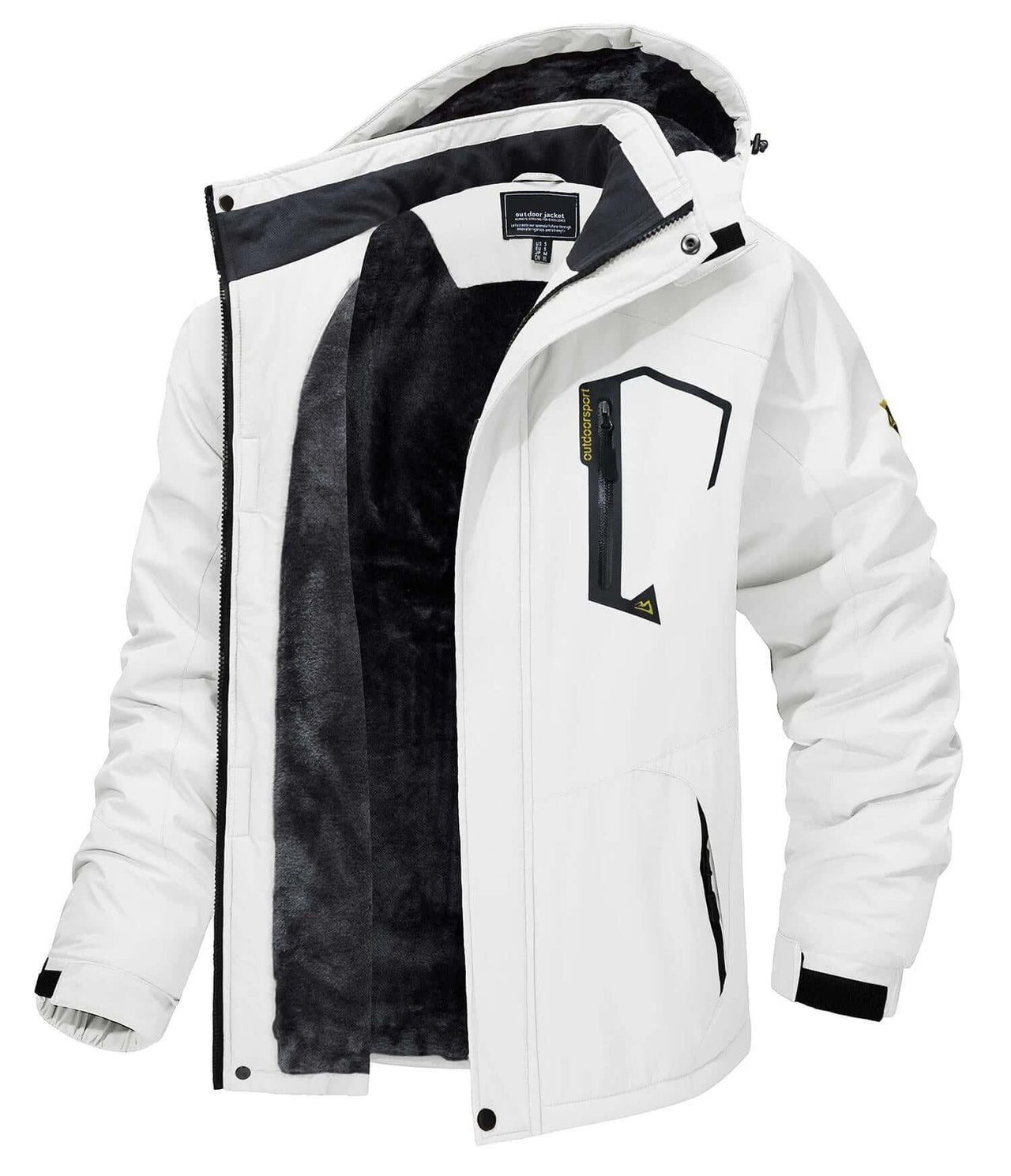 Men's Fleece Lined White Mountaineering Hooded Jackets