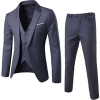 Thumbnail for Men's 3 Piece Suits Slim Fit -, Suits , Drestiny , 4XL, 5XL, 6XL, Australia, Black, Blue, Dark Blue, Dark Grey, Dark Magenta, Grey, L, Light Blue, Light Grey, M, Navy, New Zealand, Purple, S, Sets, Suits, United Kingdom, United States, Wine Red, XL, XXL, XXXL , Drestiny , www.shopdrestiny.com