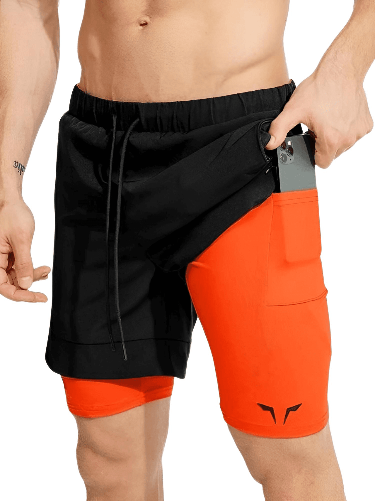 Men's Knee Length Compression Shorts With Hidden Pocket! -, shorts , Drestiny , Australia, Black, Gender_Men, Khaki, L, M, New Zealand, Orange, Red, Shorts, United Kingdom, United States, XL, XXL , Drestiny , www.shopdrestiny.com