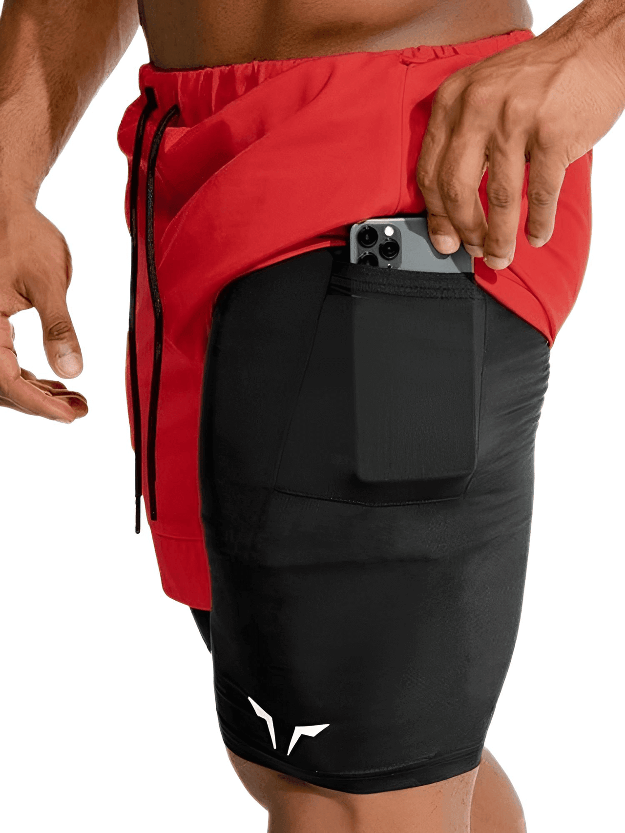 Men's Knee Length Compression Shorts With Hidden Pocket! -, shorts , Drestiny , Australia, Black, Gender_Men, Khaki, L, M, New Zealand, Orange, Red, Shorts, United Kingdom, United States, XL, XXL , Drestiny , www.shopdrestiny.com