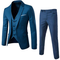 Thumbnail for Men's 3 Piece Suits Slim Fit -, Suits , Drestiny , 4XL, 5XL, 6XL, Australia, Black, Blue, Dark Blue, Dark Grey, Dark Magenta, Grey, L, Light Blue, Light Grey, M, Navy, New Zealand, Purple, S, Sets, Suits, United Kingdom, United States, Wine Red, XL, XXL, XXXL , Drestiny , www.shopdrestiny.com