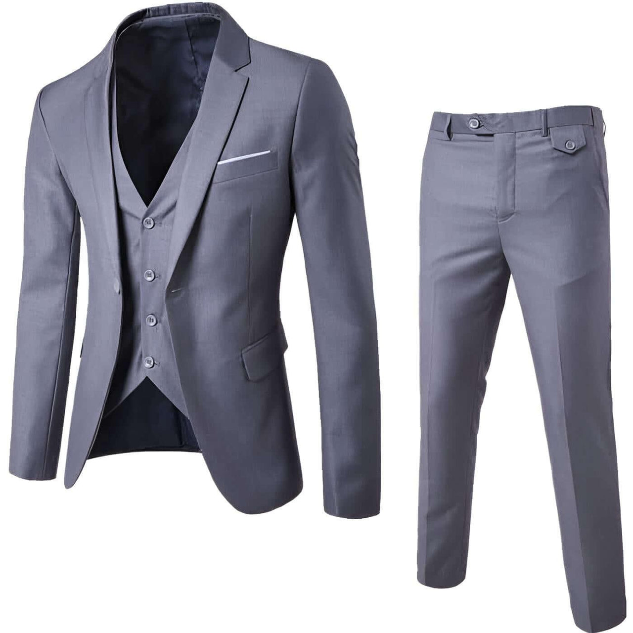 Men's 3 Piece Suits Slim Fit -, Suits , Drestiny , 4XL, 5XL, 6XL, Australia, Black, Blue, Dark Blue, Dark Grey, Dark Magenta, Grey, L, Light Blue, Light Grey, M, Navy, New Zealand, Purple, S, Sets, Suits, United Kingdom, United States, Wine Red, XL, XXL, XXXL , Drestiny , www.shopdrestiny.com