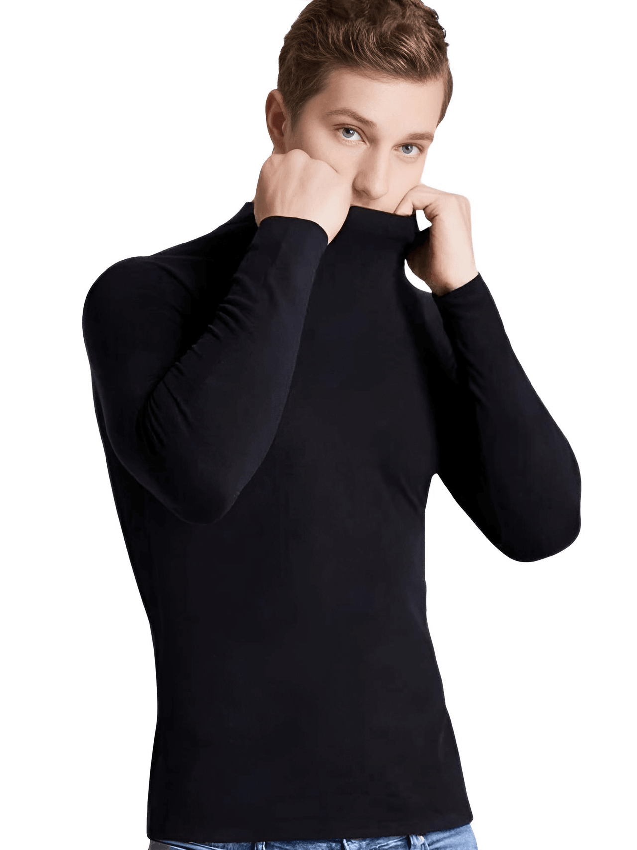 Men's Long Sleeve Mock Neck & Turtleneck Collection -, Turtlenecks , Drestiny , Army Green, Australia, Black, Blue, Brown, Canada, Casual Shirts, Coffee, Dark Blue, Dark Grey, Dark Red, Dress Shirts, FR, Gender_Men, L, Light Grey, Long Sleeves, M, Navy, New Zealand, Turtlenecks, United Kingdom, United States, White, XL, XXL, XXXL , Drestiny , www.shopdrestiny.com