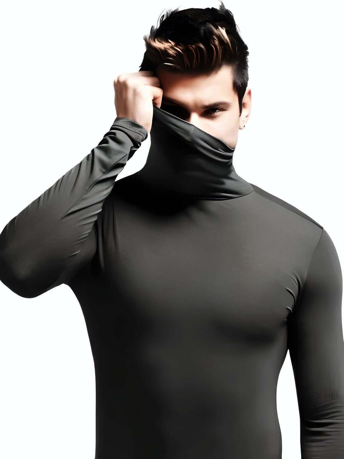 Men's Long Sleeve Mock Neck & Turtleneck Collection -, Turtlenecks , Drestiny , Army Green, Australia, Black, Blue, Brown, Canada, Casual Shirts, Coffee, Dark Blue, Dark Grey, Dark Red, Dress Shirts, FR, Gender_Men, L, Light Grey, Long Sleeves, M, Navy, New Zealand, Turtlenecks, United Kingdom, United States, White, XL, XXL, XXXL , Drestiny , www.shopdrestiny.com