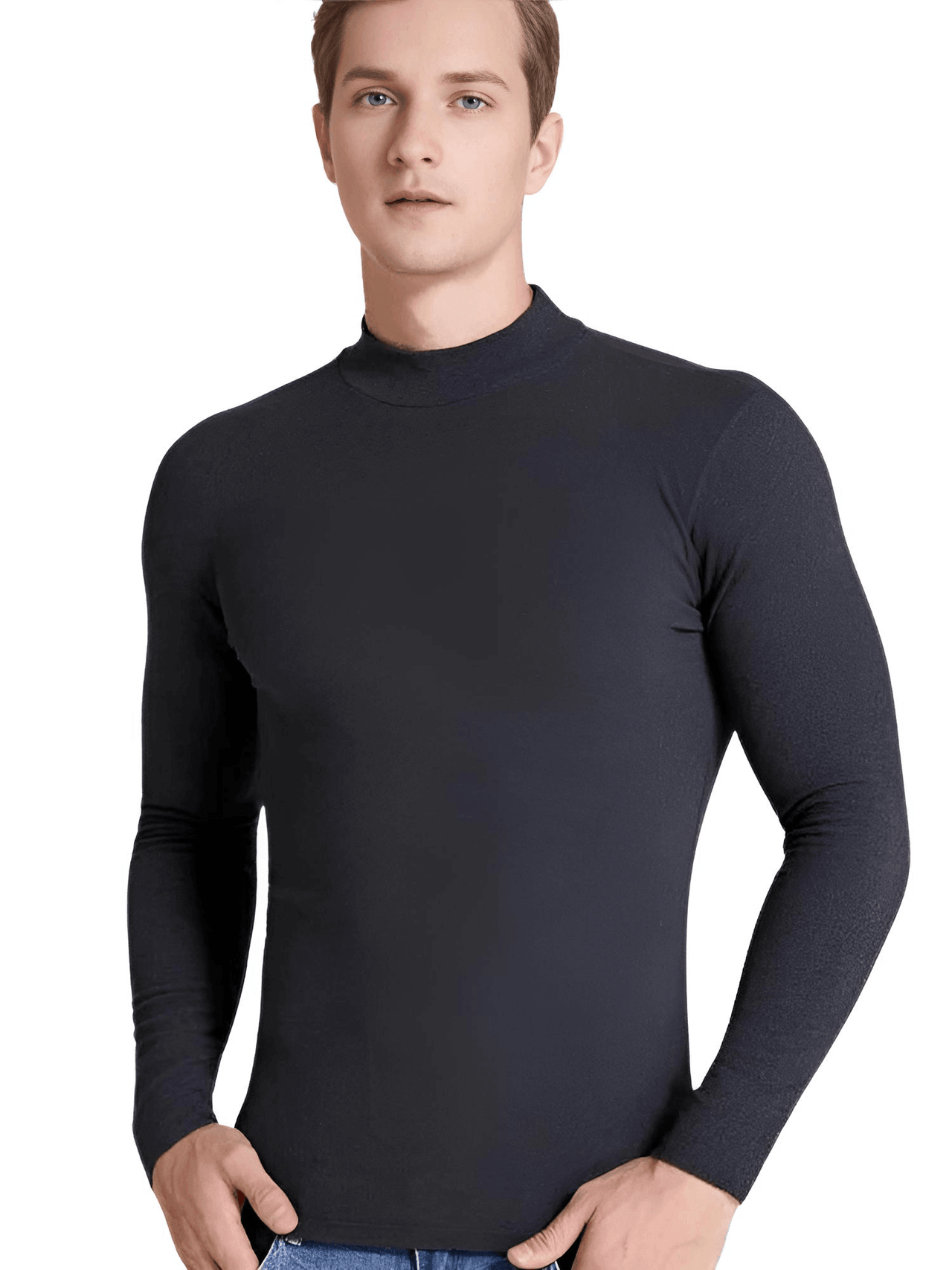 Men's Long Sleeve Mock Neck & Turtleneck Collection -, Turtlenecks , Drestiny , Army Green, Australia, Black, Blue, Brown, Canada, Casual Shirts, Coffee, Dark Blue, Dark Grey, Dark Red, Dress Shirts, FR, Gender_Men, L, Light Grey, Long Sleeves, M, Navy, New Zealand, Turtlenecks, United Kingdom, United States, White, XL, XXL, XXXL , Drestiny , www.shopdrestiny.com