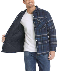 Thumbnail for Men's Long Sleeve Quilted Lined Flannel Shirt Jackets -, Shirts , Drestiny , 4XL, Australia, Black, Blue, Coats, Dark Blue, Dark Green, Grey, Jackets, L, M, Navy, Orange, Red, United Kingdom, United States, White, XL, XXL, XXXL, Yellow , Drestiny , www.shopdrestiny.com