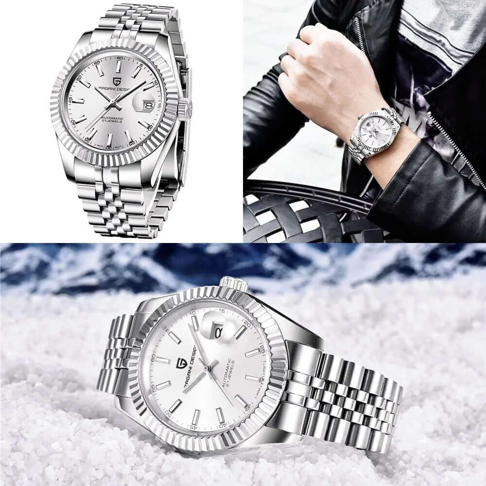 Homage to Rolex DateJust! Men's Luxury Watch Waterproof Mechanical With Sapphire Crystal -, Watch , Drestiny , Australia, Black, Blue, Gold, New Zealand, Sky Blue, United Kingdom, United States, Watches, White , Drestiny , www.shopdrestiny.com