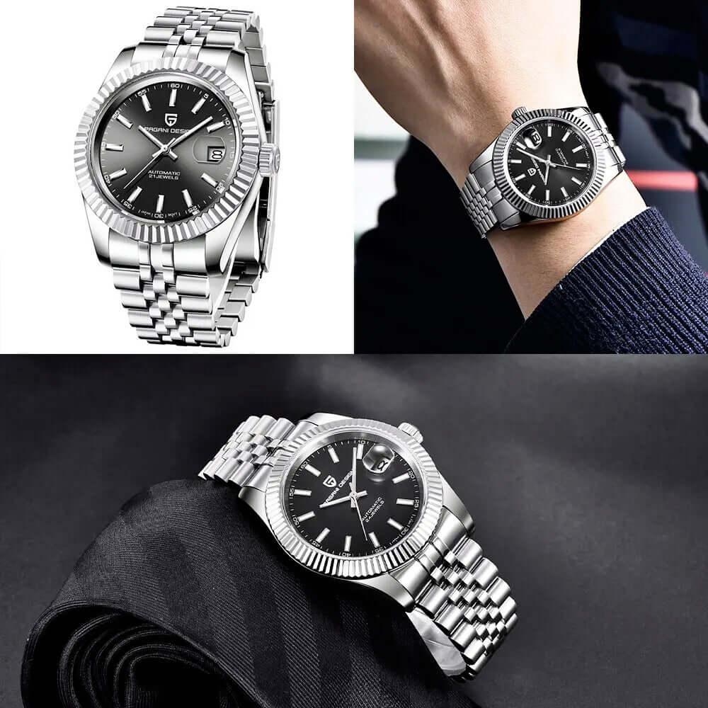 Homage to Rolex DateJust! Men's Luxury Watch Waterproof Mechanical With Sapphire Crystal -, Watch , Drestiny , Australia, Black, Blue, Gold, New Zealand, Sky Blue, United Kingdom, United States, Watches, White , Drestiny , www.shopdrestiny.com