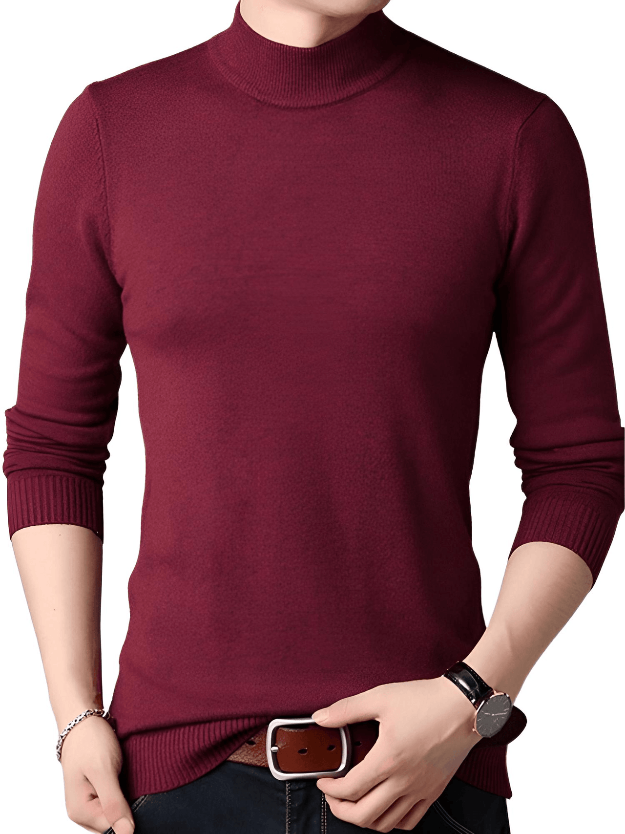 Men's Mock Neck Sweater -, Sweater , Drestiny , 4XL, Beige, Black, Dark Red, Grey, L, Light Grey, M, New Zealand, Pullovers, Sweaters, Turtlenecks, United Kingdom, United States, White, XL, XXL, XXXL , Drestiny , www.shopdrestiny.com