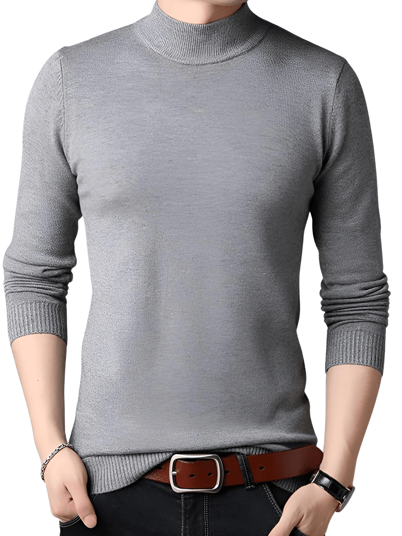 Men's Mock Neck Sweater -, Sweater , Drestiny , 4XL, Beige, Black, Dark Red, Grey, L, Light Grey, M, New Zealand, Pullovers, Sweaters, Turtlenecks, United Kingdom, United States, White, XL, XXL, XXXL , Drestiny , www.shopdrestiny.com