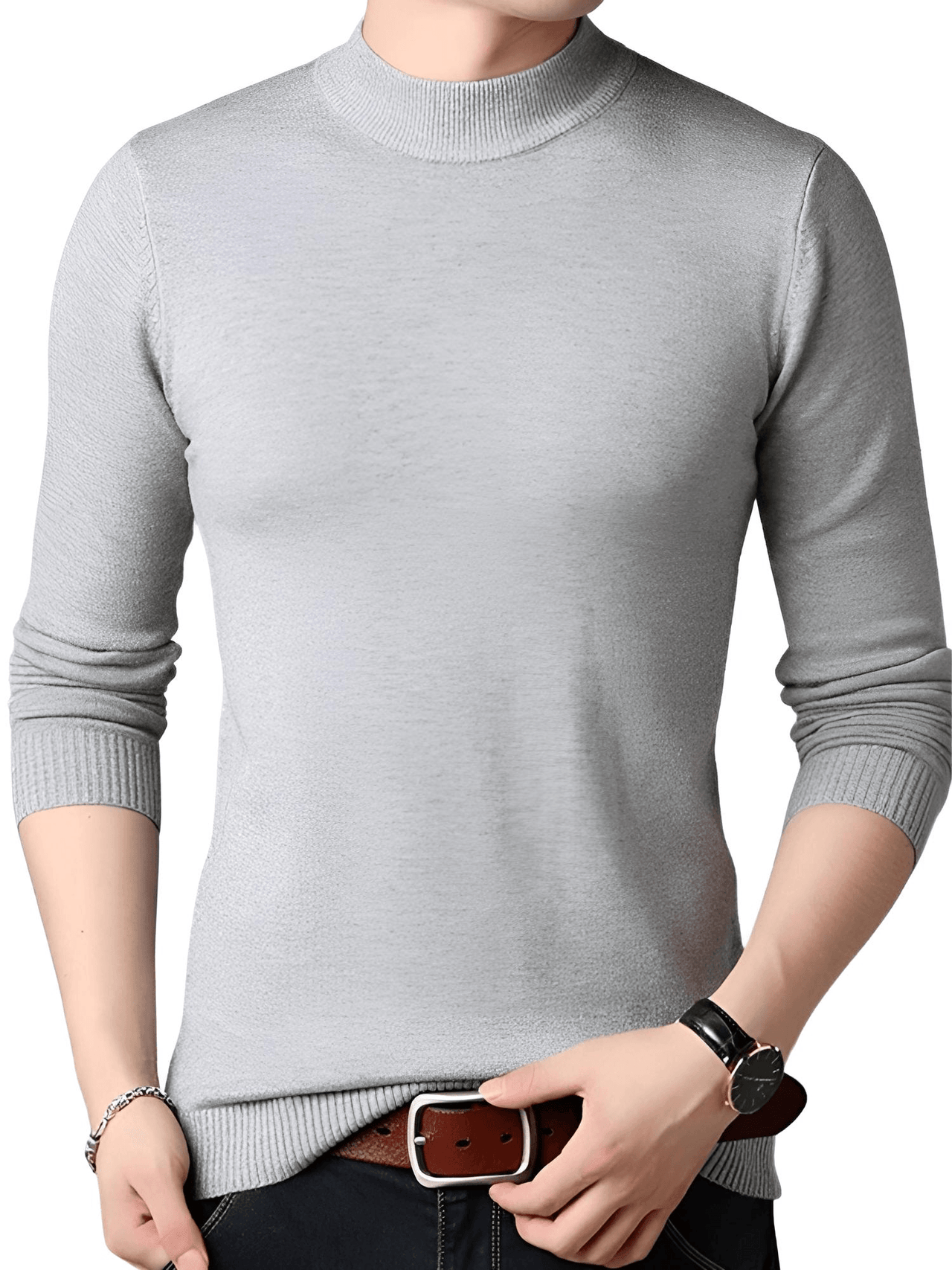 Men's Mock Neck Sweater -, Sweater , Drestiny , 4XL, Beige, Black, Dark Red, Grey, L, Light Grey, M, New Zealand, Pullovers, Sweaters, Turtlenecks, United Kingdom, United States, White, XL, XXL, XXXL , Drestiny , www.shopdrestiny.com