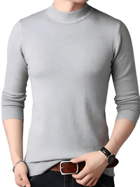 Thumbnail for Men's Mock Neck Sweater -, Sweater , Drestiny , 4XL, Beige, Black, Dark Red, Grey, L, Light Grey, M, New Zealand, Pullovers, Sweaters, Turtlenecks, United Kingdom, United States, White, XL, XXL, XXXL , Drestiny , www.shopdrestiny.com