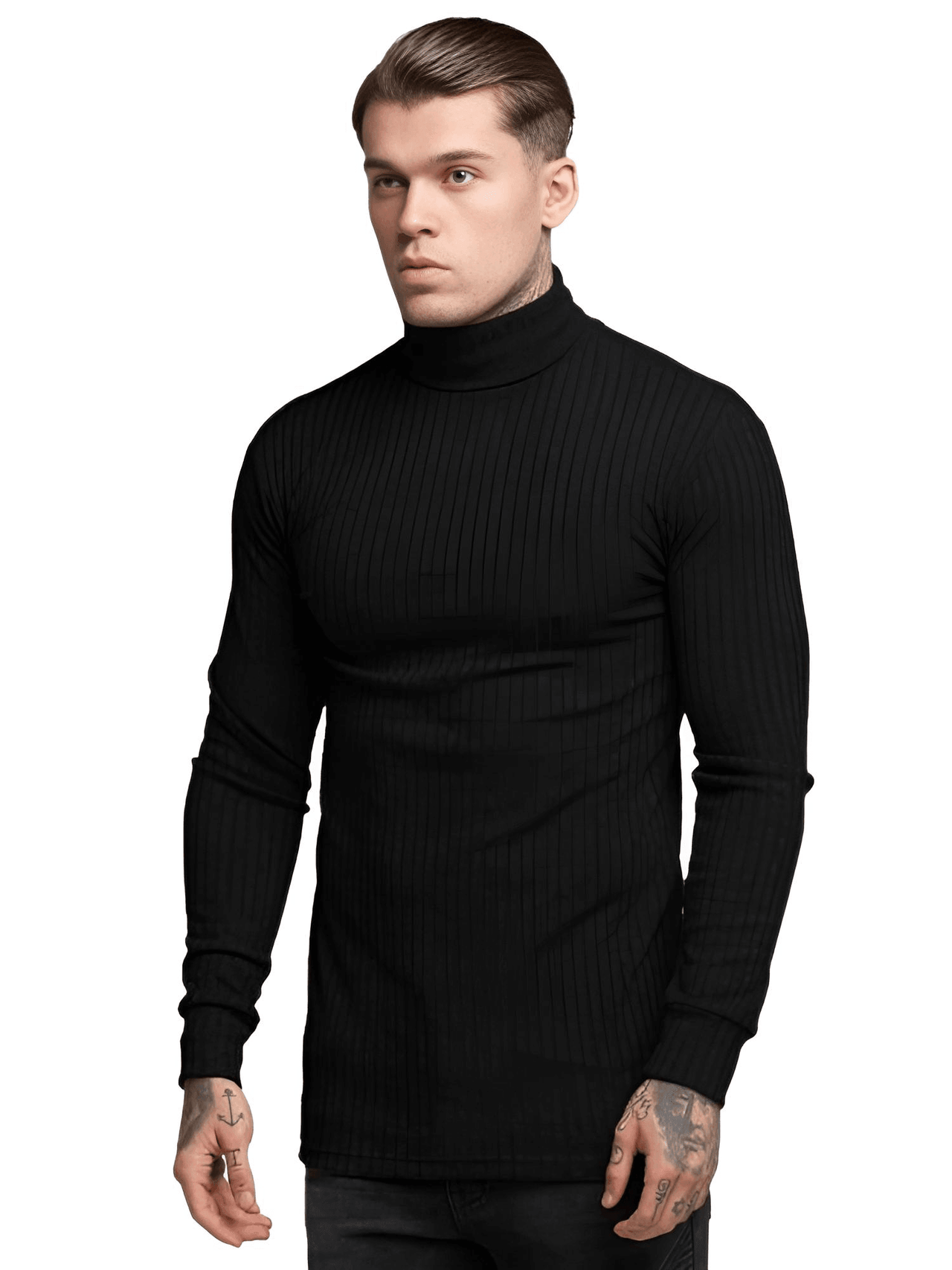 Men's Plain Turtleneck -, Turtleneck , Drestiny , Australia, Black, Canada, Casual Shirts, Dress Shirts, FR, Gender_Men, Grey, L, Long Sleeves, M, New Zealand, Turtlenecks, United Kingdom, United States, White, XL, XXL , Drestiny , www.shopdrestiny.com