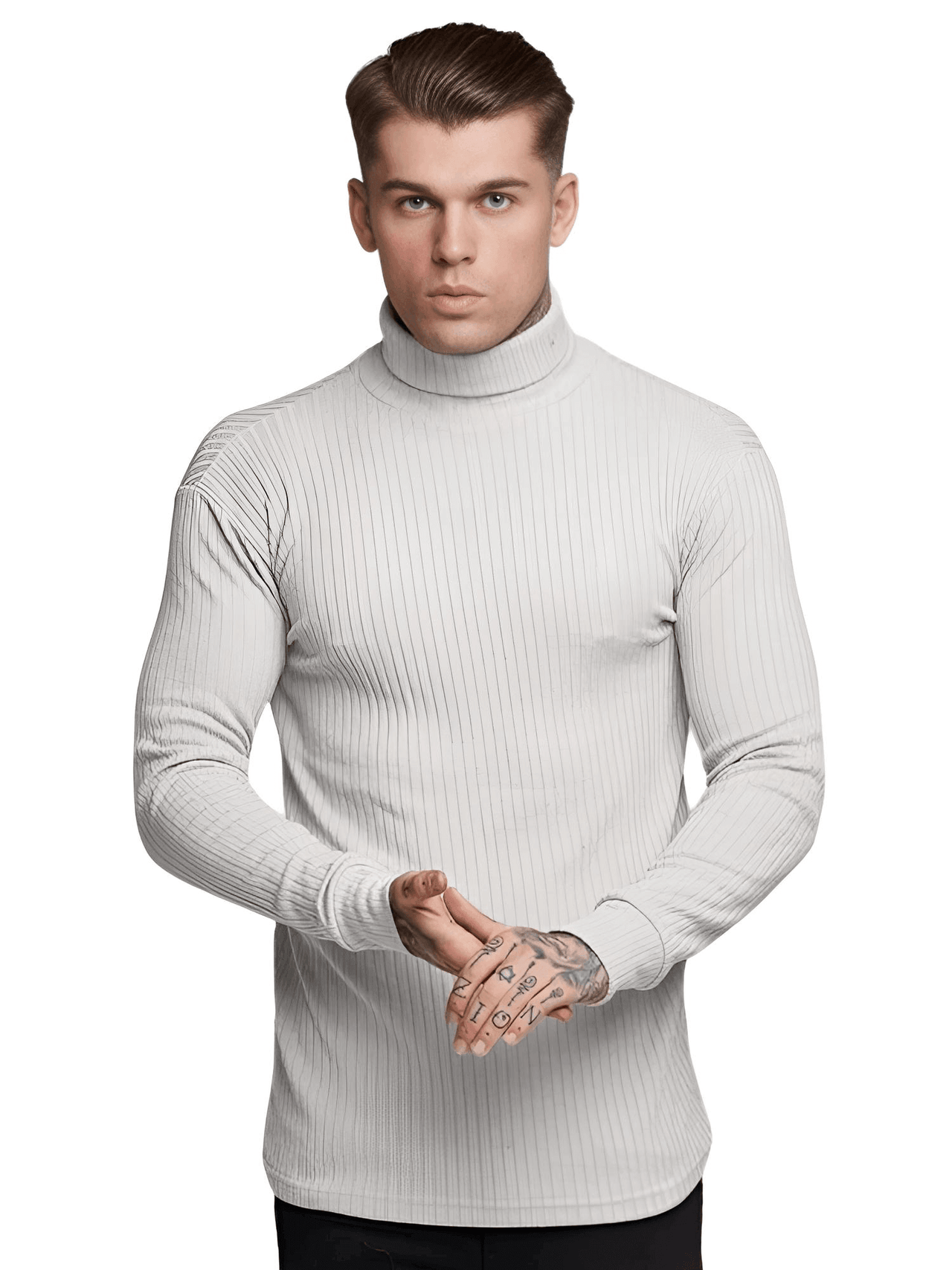 Men's Plain Turtleneck -, Turtleneck , Drestiny , Australia, Black, Canada, Casual Shirts, Dress Shirts, FR, Gender_Men, Grey, L, Long Sleeves, M, New Zealand, Turtlenecks, United Kingdom, United States, White, XL, XXL , Drestiny , www.shopdrestiny.com