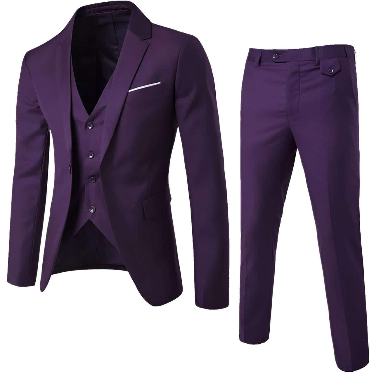 Men's 3 Piece Suits Slim Fit -, Suits , Drestiny , 4XL, 5XL, 6XL, Australia, Black, Blue, Dark Blue, Dark Grey, Dark Magenta, Grey, L, Light Blue, Light Grey, M, Navy, New Zealand, Purple, S, Sets, Suits, United Kingdom, United States, Wine Red, XL, XXL, XXXL , Drestiny , www.shopdrestiny.com