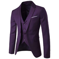 Thumbnail for Men's 3 Piece Suits Slim Fit -, Suits , Drestiny , 4XL, 5XL, 6XL, Australia, Black, Blue, Dark Blue, Dark Grey, Dark Magenta, Grey, L, Light Blue, Light Grey, M, Navy, New Zealand, Purple, S, Sets, Suits, United Kingdom, United States, Wine Red, XL, XXL, XXXL , Drestiny , www.shopdrestiny.com